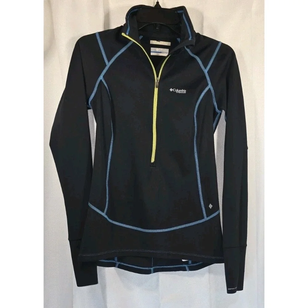Columbia Titanium Omni-Wick Advanced Evaporation‎ Black 1/4 Zip Up Jacket Size S